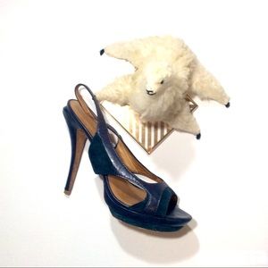 L.A.M.B. Navy Platform High Heels Size 9.5